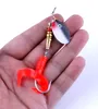 Hot Atificial Metal Spoon Baits 5cm 6.9g Freashwater Fishing Spinner bait sequins Rotate lure