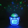 デジタルLEDプロジェクションプロジェクター目覚まし時計カレンダー温度計Horloge Reloj Despertador Music Starry Color Change Star Sky Night Lights