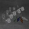 Set per fumatori XXL Banger termico al quarzo Bubble con tappo carb al quarzo 10 14 18mm Doppio tubo per chiodi Consigli bong in vetro