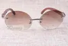 High-end rund mode retro bekväma solglasögon 8100903 Natural träspegelben solglasögon kvaliteten solglasögon Glass274p