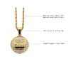 Women Stainless Steel Men's Jesus The Last Supper Pendant Necklace Rhinestone Hip Hop Fashion Round Bling Vintage Jewelry