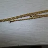 Märke DIY Kedjor Halsband för hängsmycke Män / Kvinnor Smycken Guldfärg Rostfritt stål 3mm Twisted Rope Chain Partihandel