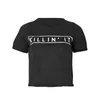 T-shirt con stampa KILLIN IT all'ingrosso-casual estiva da donna tinta unita pullover manica corta o-collo
