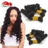 Afro Loose Brésilien Brésilien Bull Human Human for Braiding 100% non transformé de cheveux humains en vrac pas de trame naturelle noire 1B # #