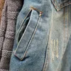 Partihandel-Casaco Feminino Vinter Kvinnor Mode Denim Jacka Rörbar Furs Collar Wool Coat Bomber Jacket Jean Women Basic Coats