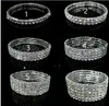 1-10 rader Tennis Crystal Armband Bridal Jewelry Rhinestone Ystl Stretch Wedding Armband