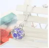 DIY can open essential oil cotton ball perfume necklace hollow fragrance necklace