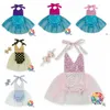 Sirena Paillettes Pagliaccetti Baby Tutu Tute Ragazze Gonna Halter Body Backless Summer Fashion Onesies Bambini Baby Abbigliamento per bambini J269