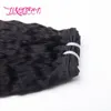 Malaysian Kinky dritto per capelli umani Clip nelle estensioni dei capelli Nero naturale Weaves di bellezza non trasformata 10 PCSlot 100glot39459581381342