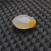 Natural agate plum fruit. Auspicious necklace pendant