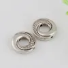 Hot ! 200pcs Antiqued Silver Zinc Alloy Round Circle Spacer Beads Frame Charms 15mm DIY Jewelry