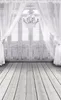Vinyl stof indoor kroonluchter achtergrond wit grijs houten deur vloer fotografie achtergrond zachte gordijn baby shower pasgeboren shoot rekwisieten