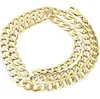 Mens Real 10K Yellow Gold Hollow Cuban Curb Link Chain Necklace 8mm 24 inch306t