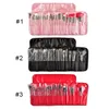 red make up brushes