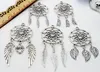 100 stks/partij Vintage Antiek Zilver Dreamcatcher Charms Dangle Hanger Fit Europese ketting Sieraden Maken diy