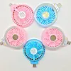 Schoonheid LED nachtlampje met USB Mini-fan draagbare selfie Vul het licht in met kleine ventilator voor Power Bank Smartphone Pocket USB-lampventilator