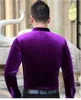 Partihandel-2017 Ny ankomst Ställ Callor Casual Purple Cashmere Herrskjorta, Mode Shirt Men, 3 Färg Plus-Storlek M, L, XL, XXL, 3XL, 4XL