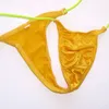 Mens Thongs Micro Underwear G2069 japansk stil liten påse gräns täckning glänsande satin stickad nylon spandex269e