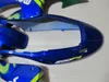 Kostenlose Spritzguss-Verkleidungssätze für Honda CBR600 F4 1999 2000, blau-grünes Motorrad-Karosserieverkleidungsset CBR 600 F4 99 00