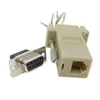 Bonne qualité entier 1000 pcslot DB9 femelle à RJ45 femelle FF RS232 adaptateur modulaire connecteur convertisseur Extender7958050