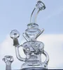 Nouveau double recycleur bong Deux fonctions pipe à eau vente chaude pipe en verre de plate-forme pétrolière