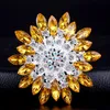 Wholesale- Rhinestone Bauhinia Lapel Pins Brooches For Women and Men Wedding and party Casual Dress Bridal pins Hijab pins brooches