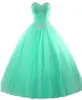 2017 New Elegant Ball Gown Tulle Quinceanera Dresses With Beads Sweet 16 Dresses 15 Year Prom Party Gowns WD1015