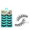 Partihandel 10 uppsättningar Kvinnor Falska ögonfransar CrissCross Naturlig mjuk handgjord tjock Fake Eyelash Makeup 5 Par / Set