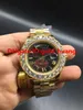 Boutique 43mm Gold Big diamond Mechanical man watch Rome nail multi color dial Automatic Stainless steel men's watches 20231s