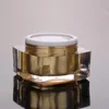 30g 50g luxury Acrylic cream container gold eye cream sample Cosmetic Jar bottle ,Cosmetics Packaging pot tin F20171065