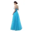 Gratis verzending Real Sample Sky Blue Prom-jurken Sweetheart Abiti da Cerimonia da Sera Avondjurken 2020 ABITO SPOSA