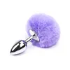 Small Size Stainless Steel Rabbit Tail Anal Plug 7 Color Butt Plug Sex Toys For Woman Men Erotic Sex Products5322033