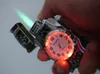 고전적인 시계 전자 담배로 화재 빛 네온 빛을 가진 라이터 LED 라이트