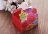 100st Laser Cut Candy Box Färgglada blomma presentförpackningar Ny bröllopsdekoration Bröllop FAOVRS Gratis frakt Ny