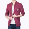メンズスーツブレザー卸売 - 到着シングルボタンレジャーブレザー男性男性2021韓国のファッションスリムフィットカジュアルブランド衣料品プラスサイズ