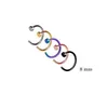 Punk Surgical Steel Nose Hoop Ring Stud Fake Studs Non Piercing Rings 8mm 10mm 6 Colors In stock Wholesale