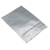 100 Pieces Clear / prata Mylar Foil Zipper fechamento de embalagem sacos invioláveis ​​folha de alumínio Mylar Food Grade Bolsa de armazenamento para Giveaway Amostra