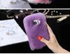 S7Edge Bunny Fur Hair Phone Funda Diamant Gat Haarkap voor Samsung Galaxy S7 S7Edge Case Smooth Phone Fundas Capa
