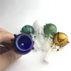 14mm 18mm bols en verre colorés mâles pour bangs capiteux bol en verre de tabac pyrex épais pour fumer