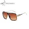 2021 Herren-Marken-Quadrat-Sonnenbrille, übergroße Retro-Sonnenbrille für Damen, Vintage, mit Box und Etuis