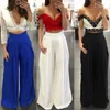 Women Pants Summer Fashion Solid Wide Leg High Waist Loose Fold Casual Long Chiffon Pantsskirt Multicolors Ladies Trousers Culottes Bottoms