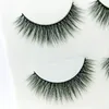 Handgjorda 3 par 3d crisscross false eyelashes pack naturlig lång tjock fake ögonfrans full remsa charmiga ögon smink tillbehör