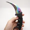 Counter Strike CS GO Couleur Titane Couteau de Survie Couteau Karambit Lame Fixe En Acier Inoxydable En Plein Air Traning Rescue Camping Outils