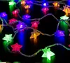 Рождественские украшения Светодиодный свет 50 гирлянды Яркий водонепроницаемый DC 4.5V звезды формы свадьбы на открытом воздухе гирлянды светодиодные лампы