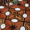 Jade mármore chão kosso arte parquet telha piso de madeira Rosewood marcheting medalhão incrustado borda pvc ceramics tapetes de madeira parquetered wall