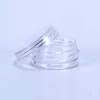 2 ml Przezroczyste Plastikowe Puste Jar28x13mm Wyczyść Pokrywa 2gram Pot Size Próbki Do Kosmetycznego Krem Eye Shadow Paznokcie Proszku Biżuteria E-Liquid