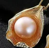 Charm Shell Design Pearl Jewelry Pearl Necklace Pendant 925 Sterling Silver Jewelry Fashion Halsband för kvinnor259w