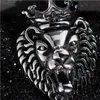 Moda Mężczyzna Silver Titanium Ze Stali Nierdzewnej Lion Head Wisiorek Naszyjnik Chokers Punk Rock Męska Biżuteria Akcesoria