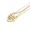 Brev Broken Heart Pendant Halsband Infinity Lovers Par Halsband Mode Smycken Gift Drop Ship