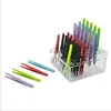 New Hot Selling 24Pcs Colorful Stainless Steel Slanted Tip Eyebrow Tweezers Hair Removal Tools Free Shipping